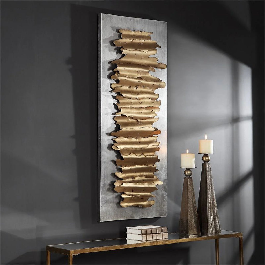 Metal Wall Decor in Antique Gold I95521