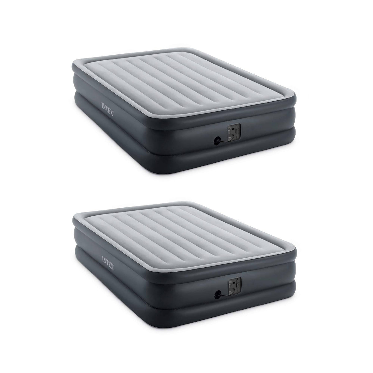 Queen Air Mattress with Built-in Electric Pump Gray 2 Pack H552
