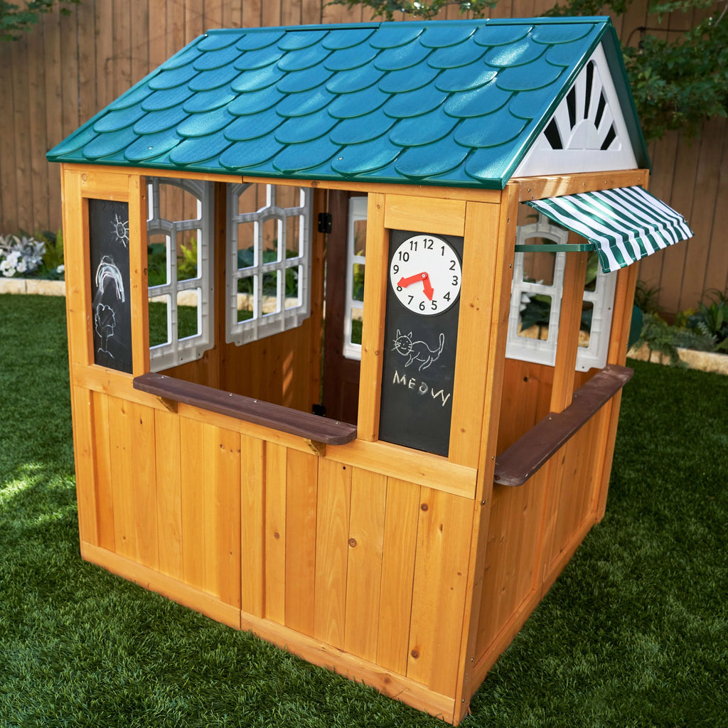 Wooden Outdoor Playhouse with Doorbell M48239