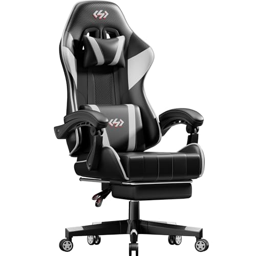 Ergonomic Gaming Chair with Footrest and Headrest G27487