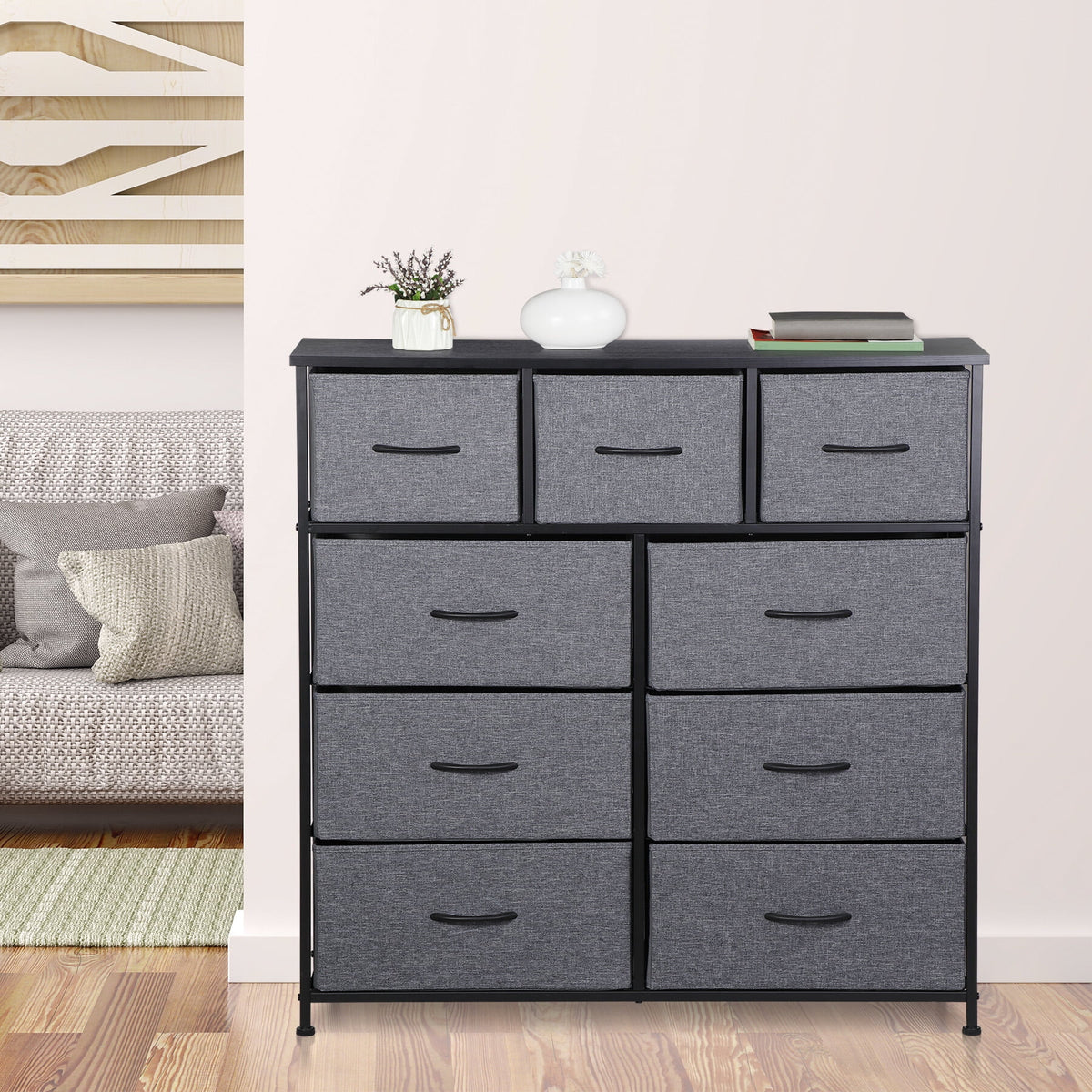 9 Drawer Fabric Storage Dresser P385456