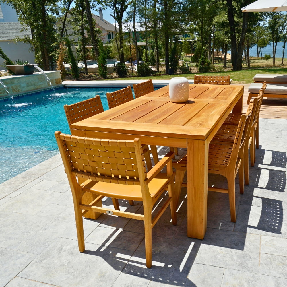 Teak Wood 8-person Long Rectangular Dining Table H4506
