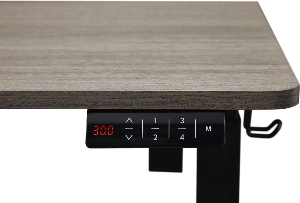 Electric Height Adjustable Standing Desk, 48" Wooden Computer Desk, Grey Oak X284