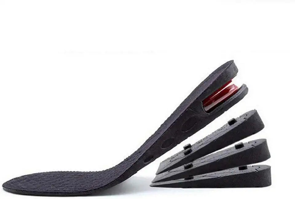 Men Shoe Insole 3-Layer Air Cushion Heel Insert Silicone Q215