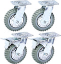 6 Inch Rubber Swivel Caster Wheels 4PCS I84335