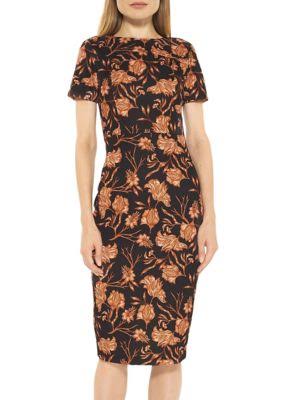 Black Midi Sheath Dress T606046