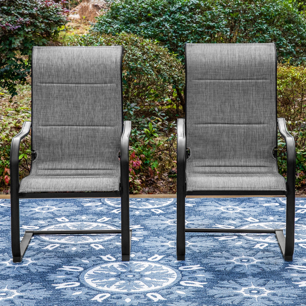 7 Pieces Outdoor Patio Dining Set with 6 Textilene Chairs and Metal Table V20465