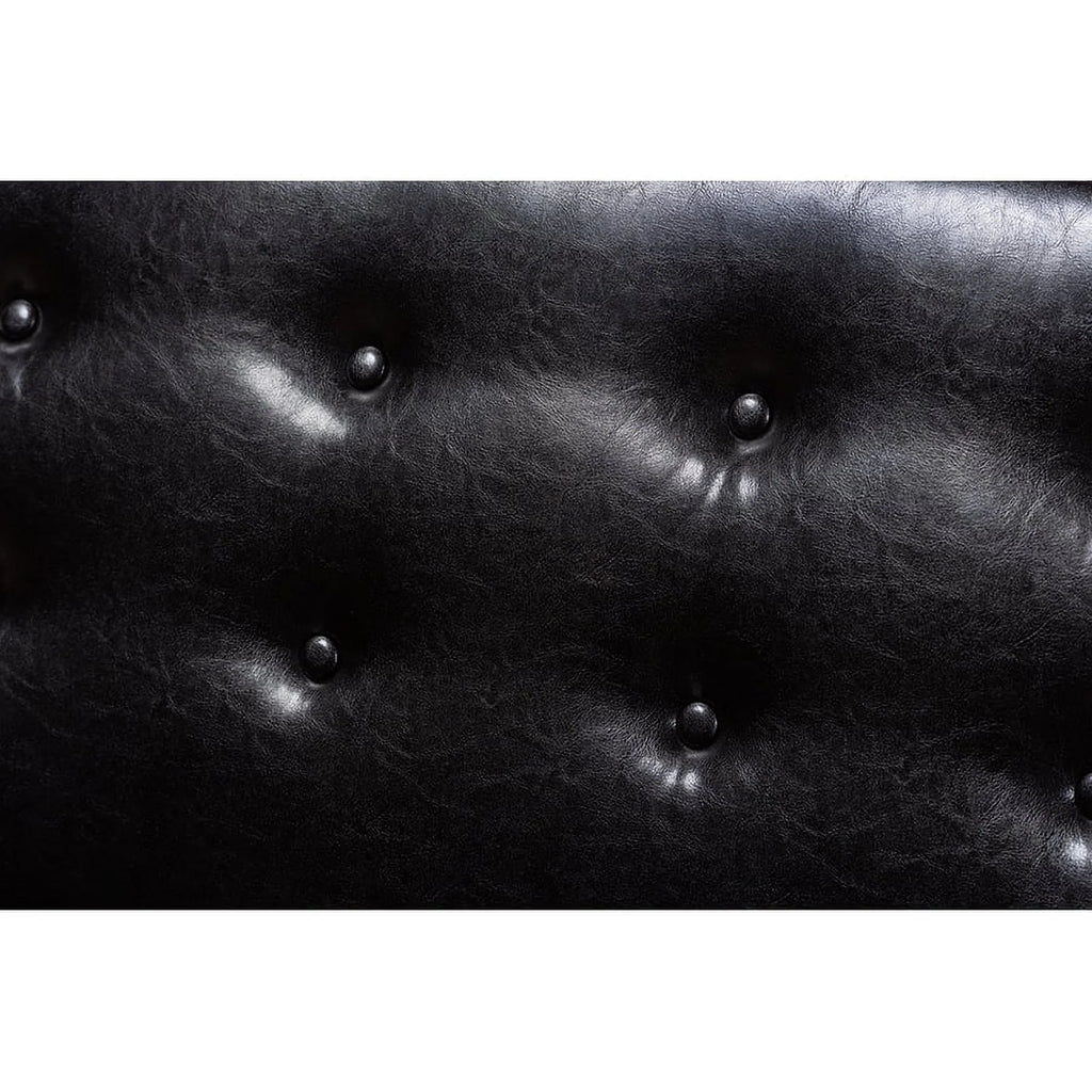 Dark Brown Faux Leather 2-Piece Wood Dining Nook Banquette Set D4897