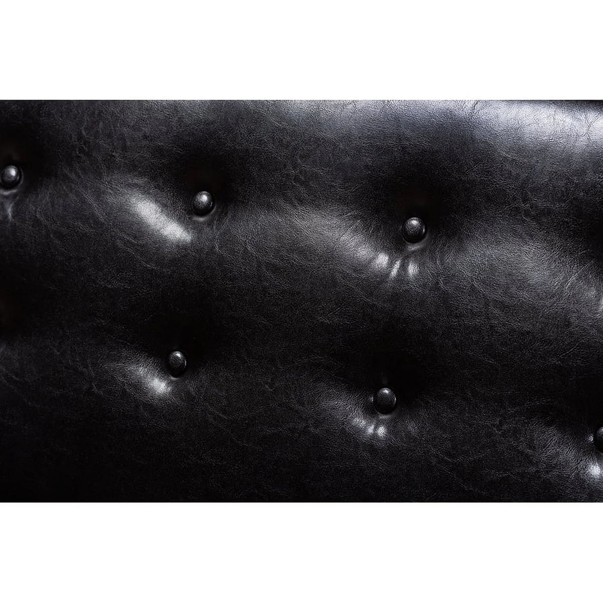 Dark Brown Faux Leather 2-Piece Wood Dining Nook Banquette Set D4897