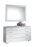 White High Gloss Lacquer 4 Drawer Dresser G961