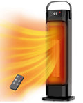Electric Space Heater Indoor PTC Ceramic Heater with Thermostat Remote 90° Oscillating 1500W Q12184