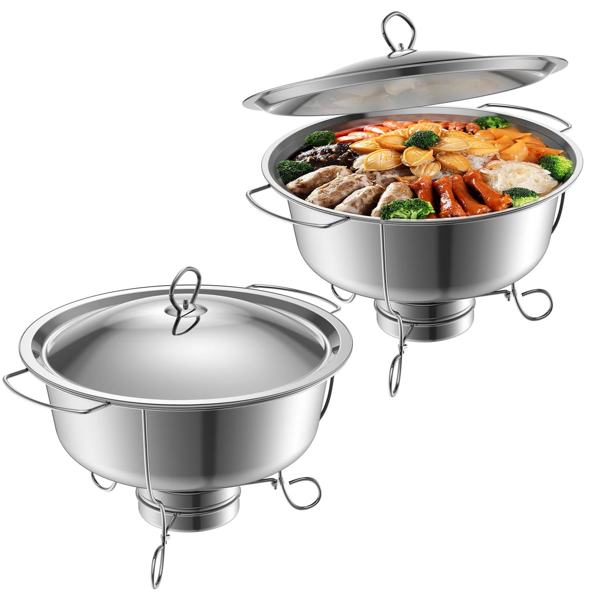 6 Packs Stainless Steel Chafing Dish Buffet Set B527