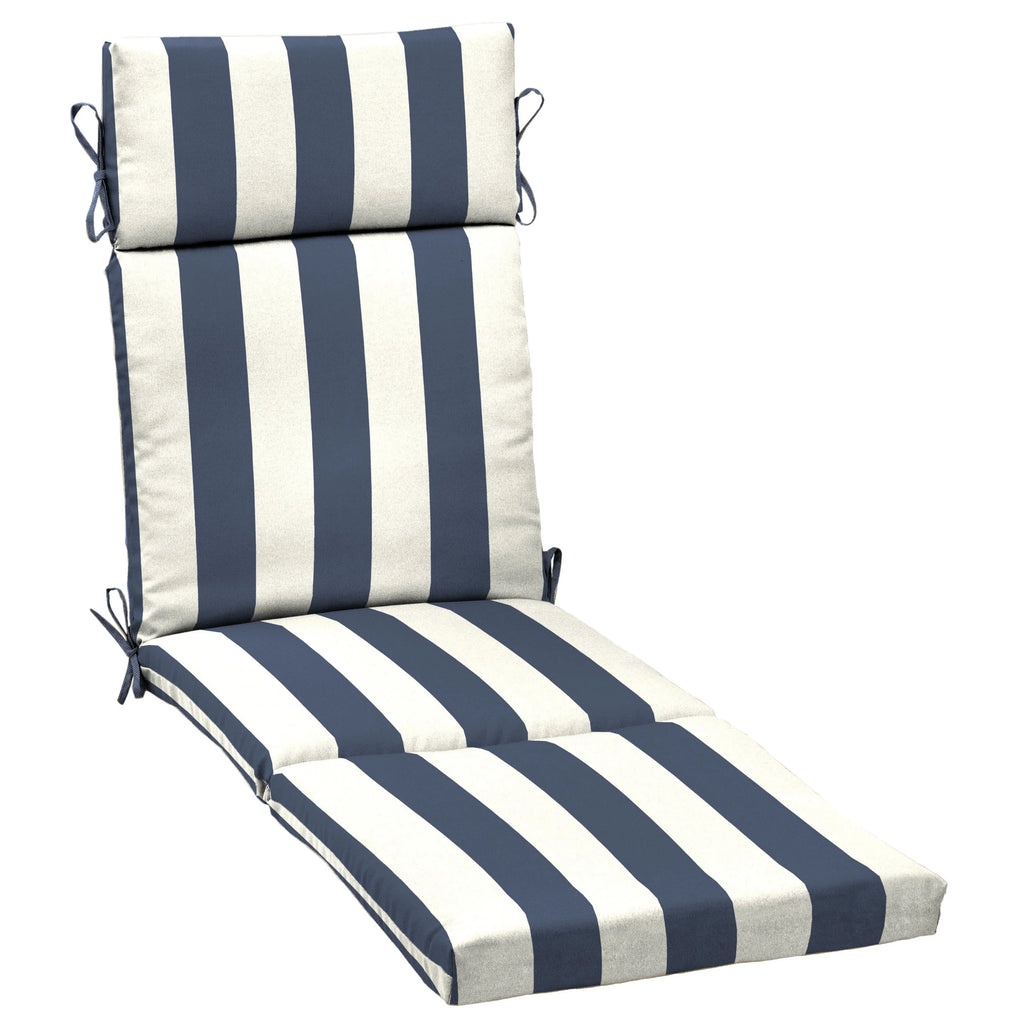 Navy Blue Stripe Chaise Lounge Cushion N117