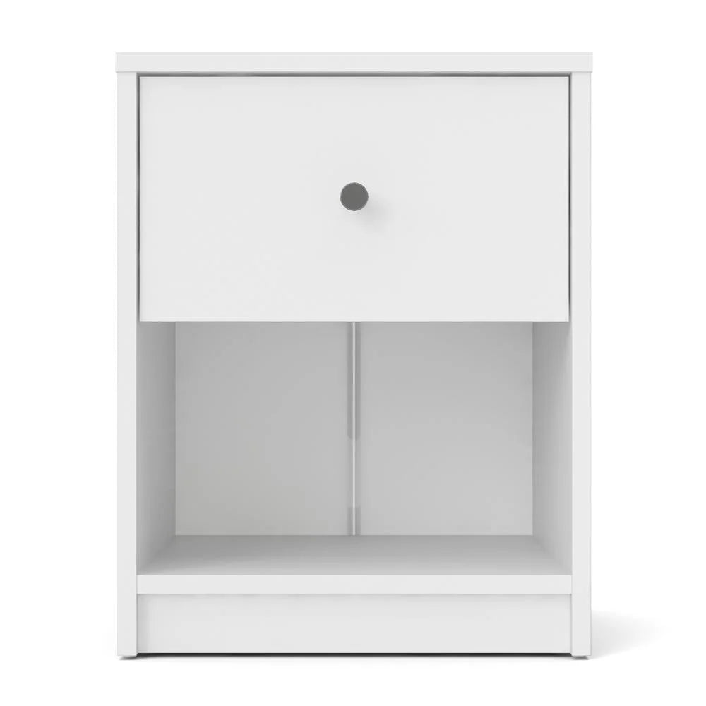 White 1 Drawer Nightstand H56781
