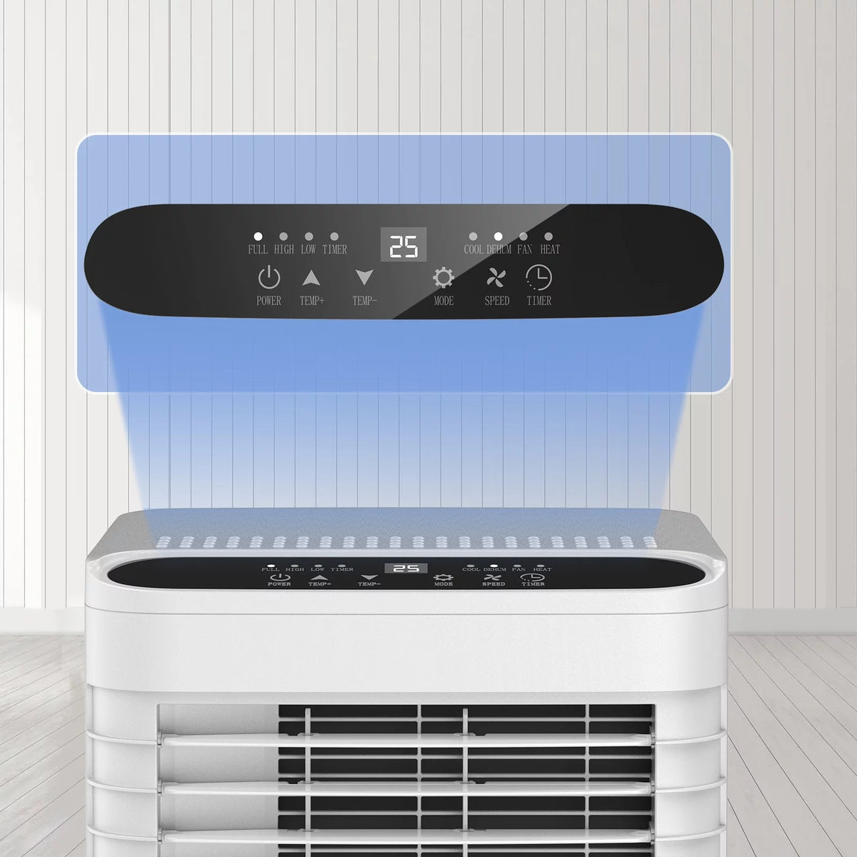 8,000 BTU Portable Air Conditioner with Remote and Window Kit, White O764