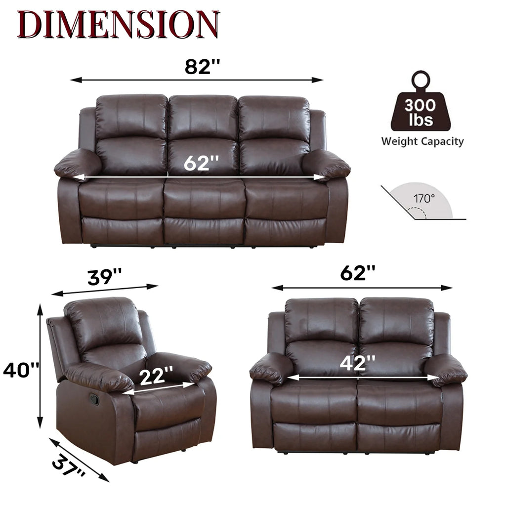 Leather Reclining Loveseat E177