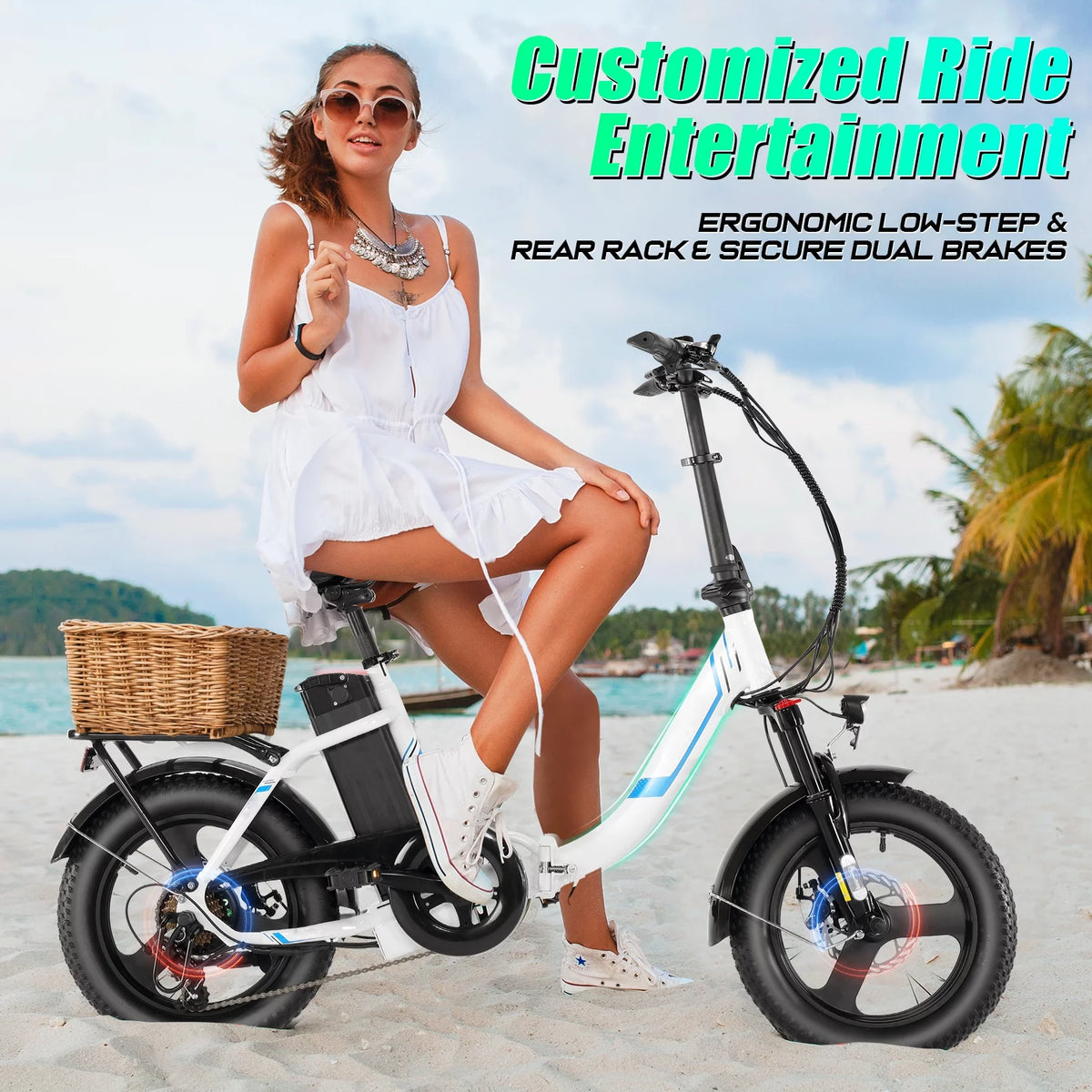 Foldable 350W Electric Bike with 48V Battery B427