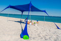 Beach Tent Canopy 4 Pole Sun Shade Pop Up E122