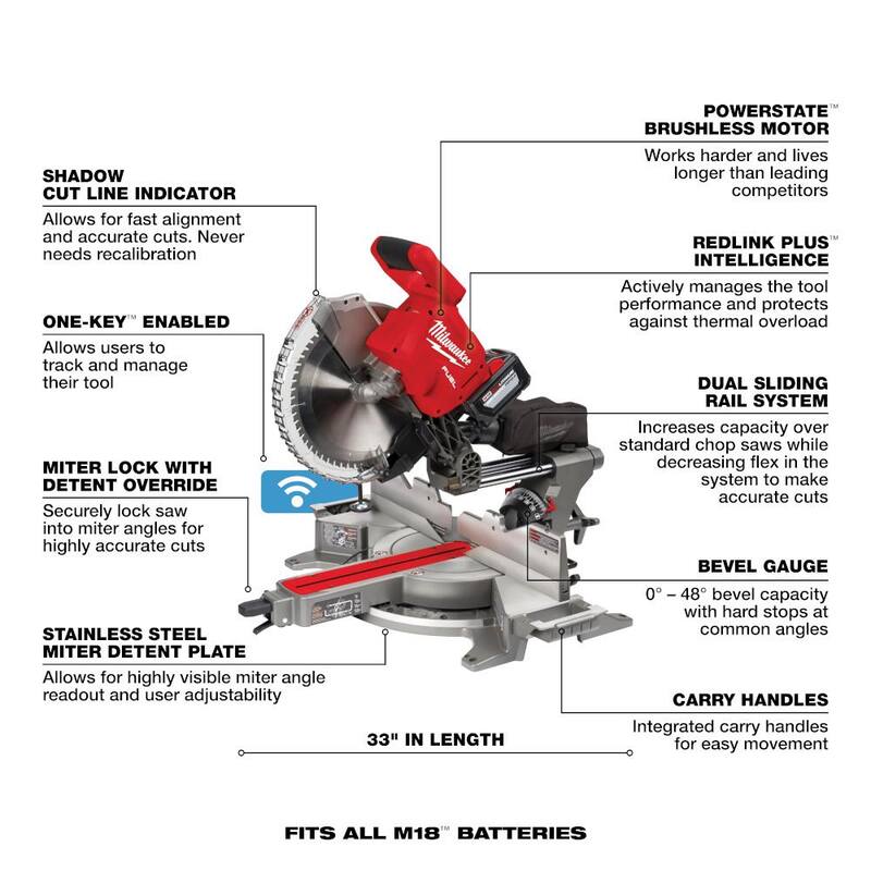 18V Lithium-Ion Brushless Cordless Dual Bevel Sliding Compound Miter Saw G14627
