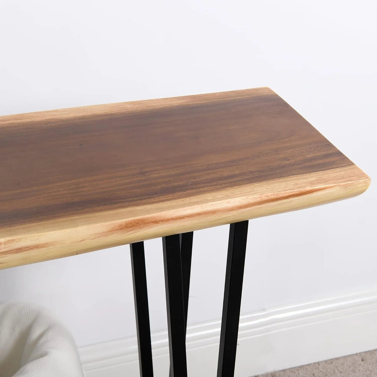 Solid Wood Console Table with Metal Legs F6583
