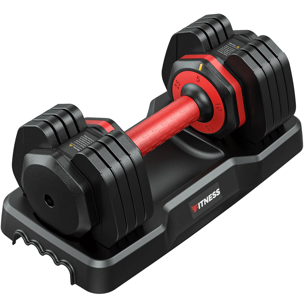 55lb 5 in 1 Adjustable Dumbbell Set with Rack U59641