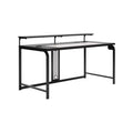 Black Modern Minimalist Home Office Desk with USB Ports Y413