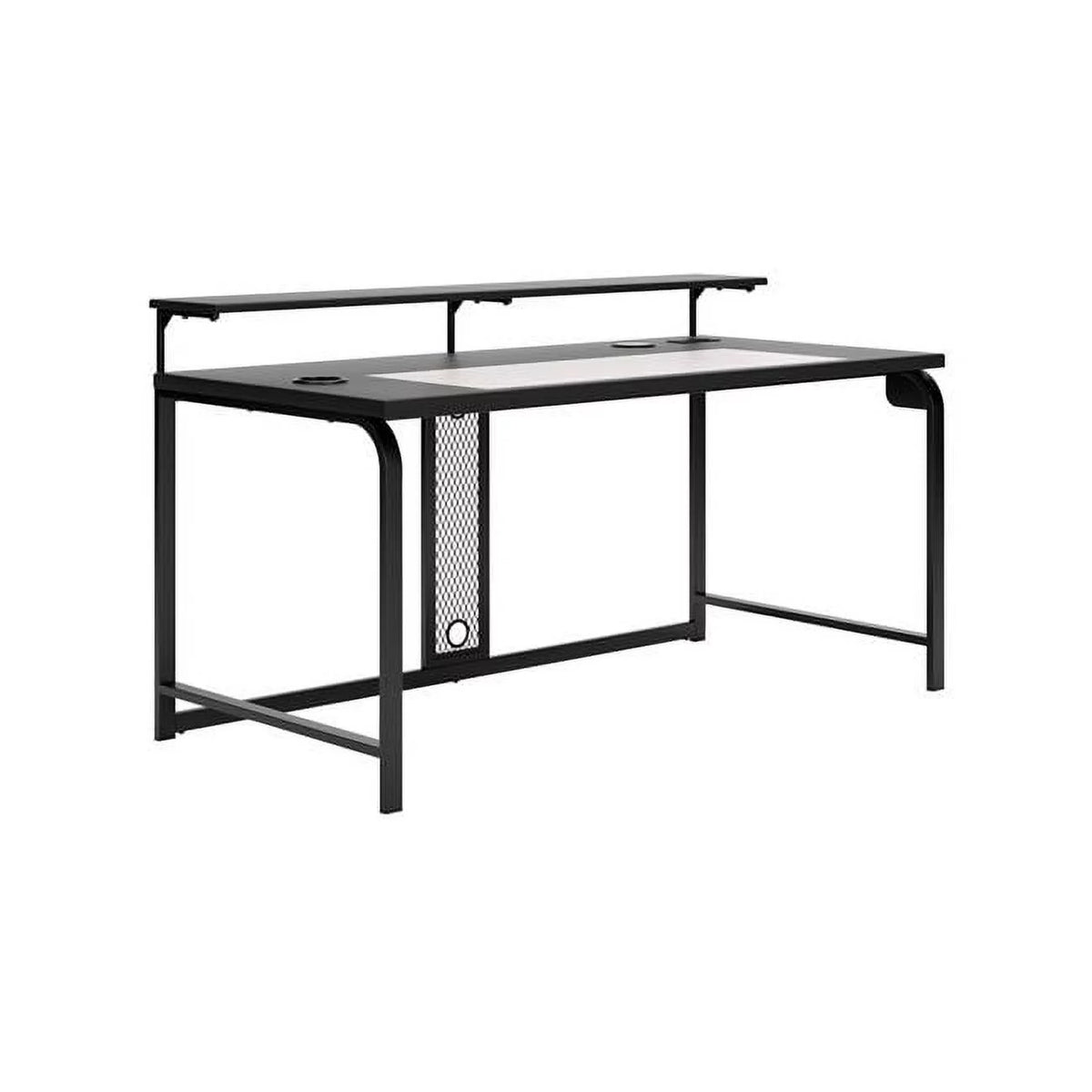 Black Modern Minimalist Home Office Desk with USB Ports Y413