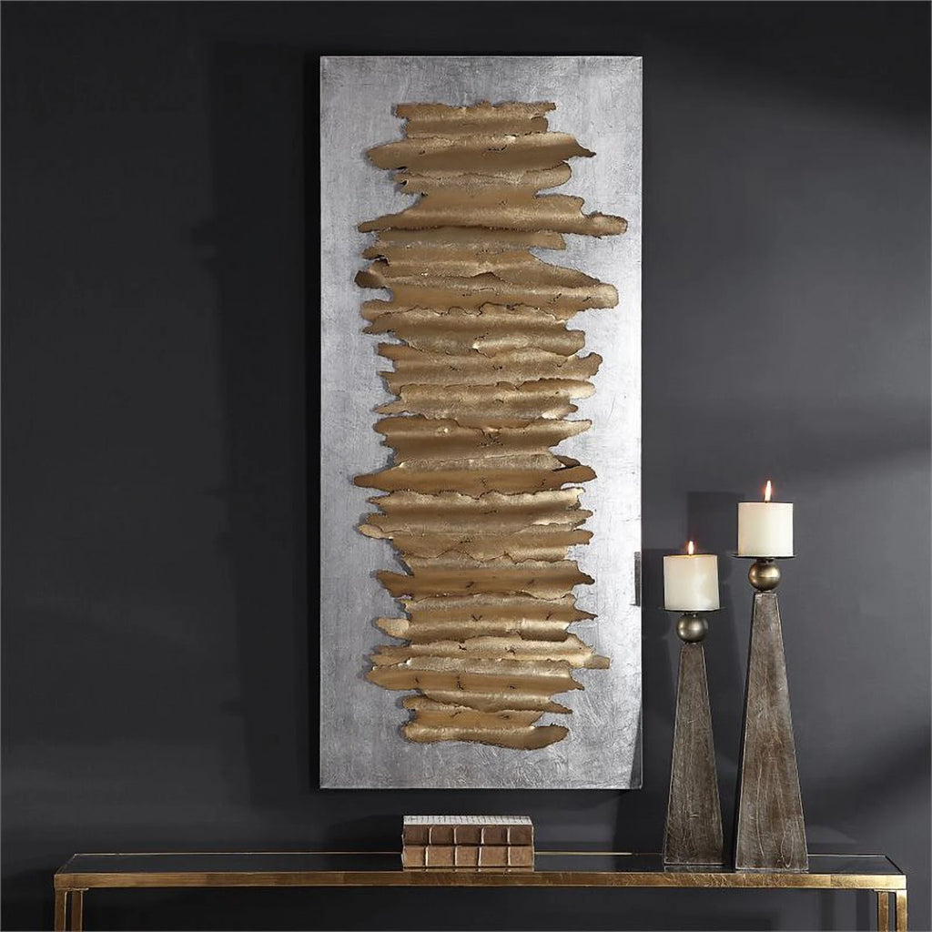 Metal Wall Decor in Antique Gold I95521