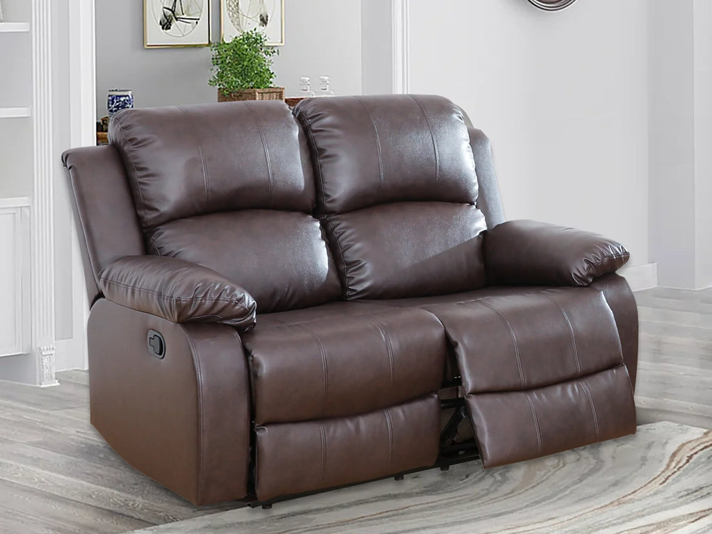 Leather Reclining Loveseat E177