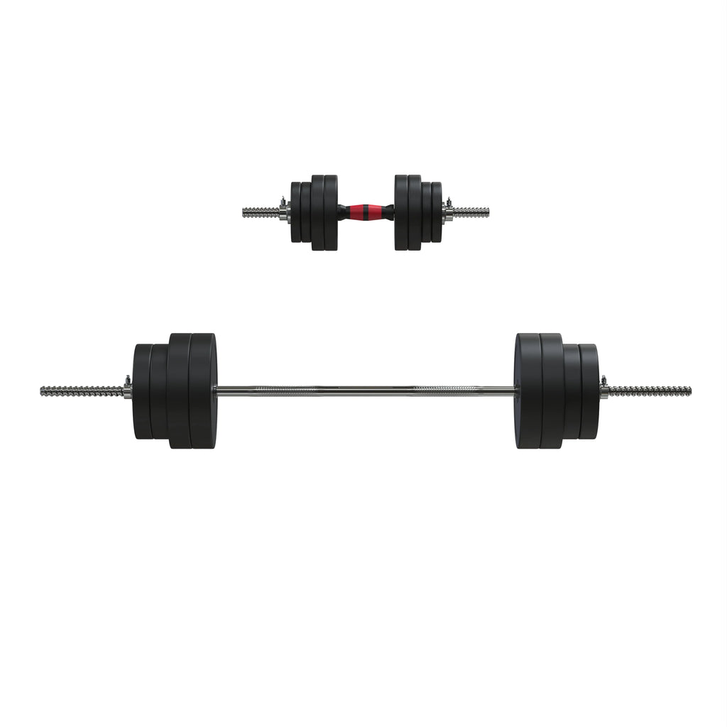 2-in-1 Adjustable Dumbbell and Barbell Set, 100lbs., Black Y691