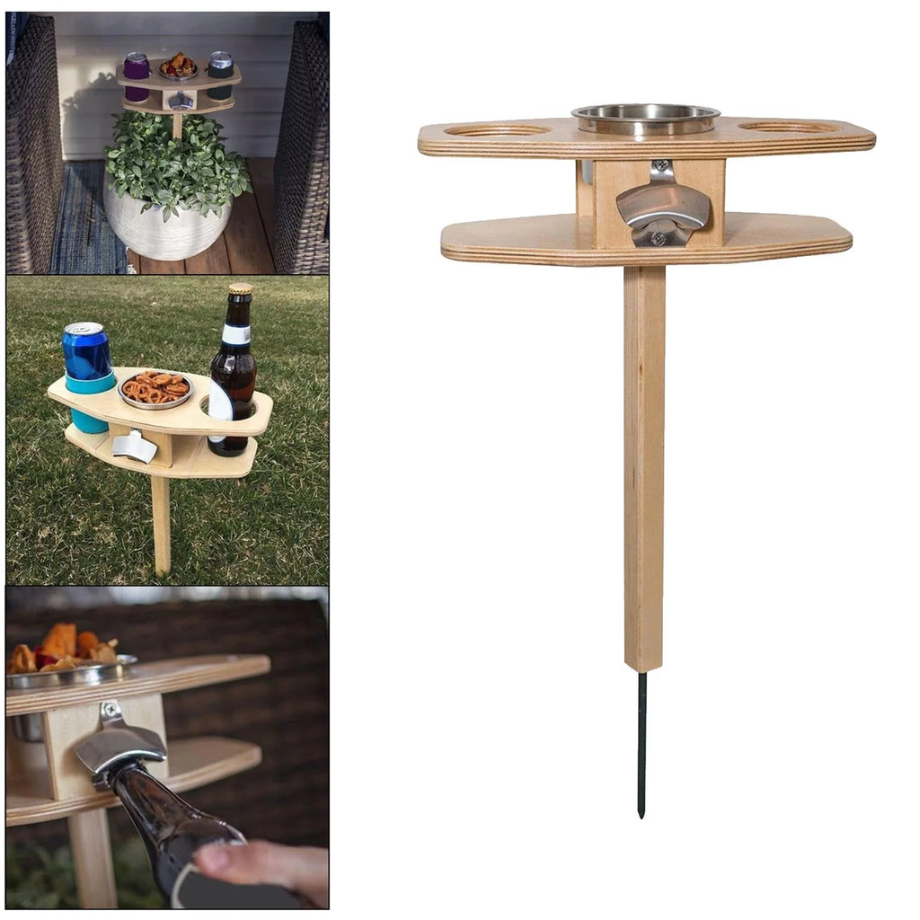 Portable Natural Wood Folding Picnic Table E3875