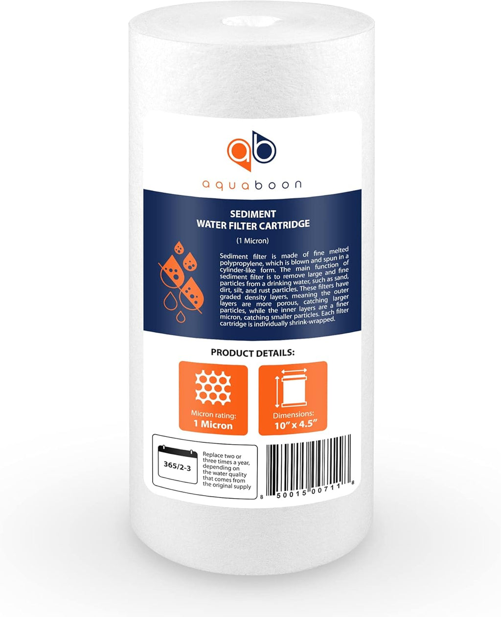 1 Micron 10 Sediment Water Filter Replacement Cartridge O227