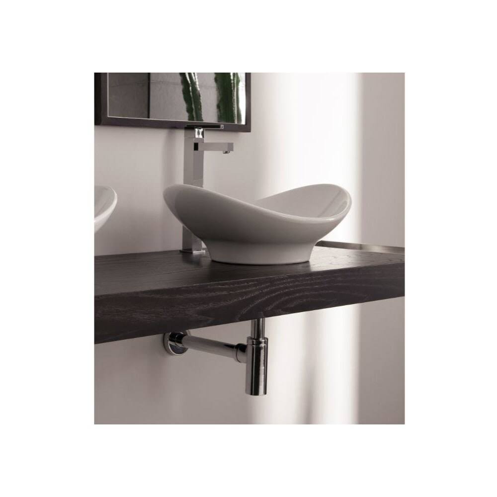 White Oval Vessel Bathroom Sink N685