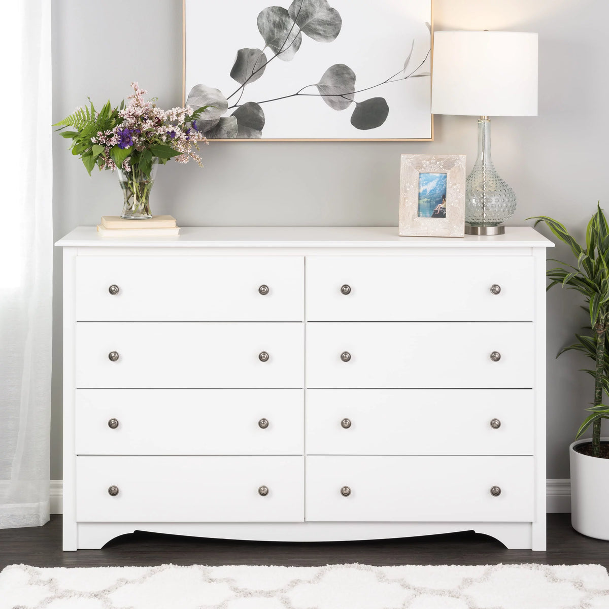 Black 8 Drawer Dresser V570