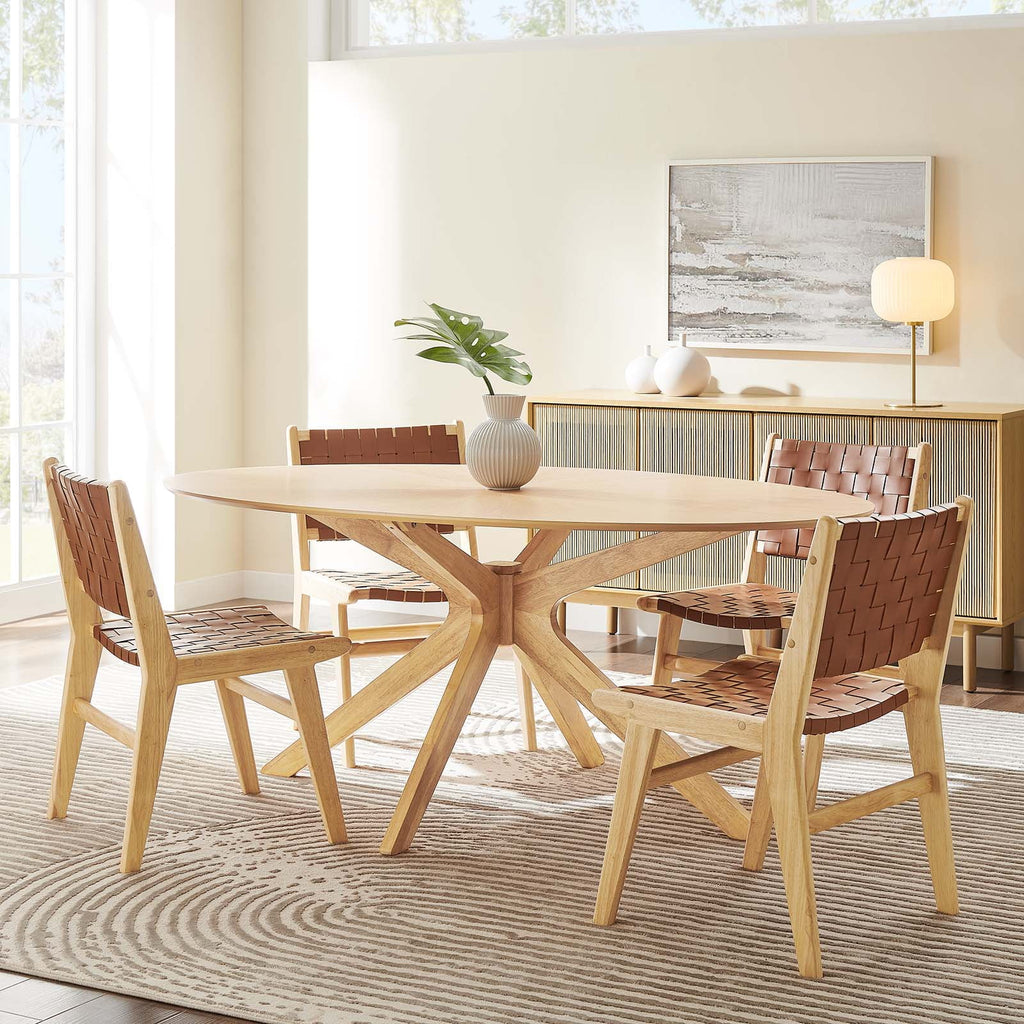 Oak Oval Wood Dining Table V710