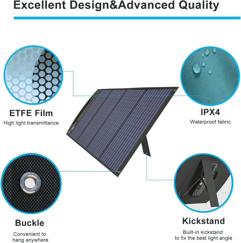 100W 18 Volt Monocrystalline Foldable Solar Panel N8730