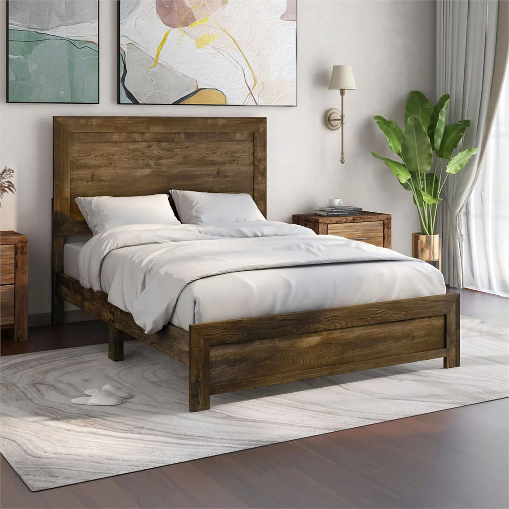 Queen Panel Bed in Walnut X7198