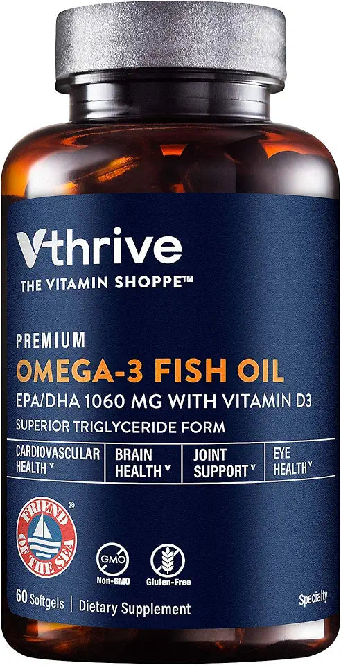 Omega-3 Fish Oil with Vitamin D3 60 Softgels R472445