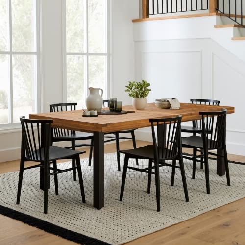 Acacia Wood Dining Table with Iron Legs N86292