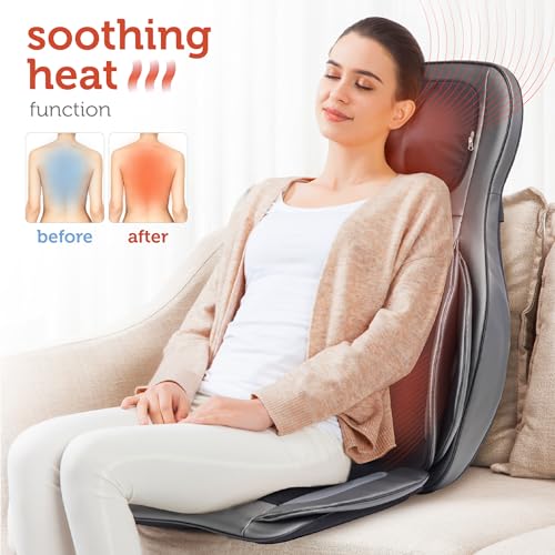 Heated Shiatsu Neck Back Massager Chair Pad W3100