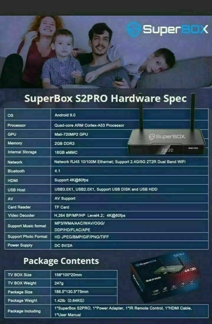 2022 SuperBox S2 Pro 8K HDMI Cable Backlit Mini Keyboard Z865476