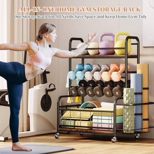 450LBS Dumbbell Rack with Wheels & Hooks G520488