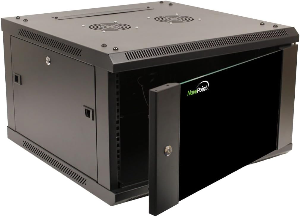 6U Wall Mount Network Server Cabinet Rack Enclosure Glass Door Lock J396703