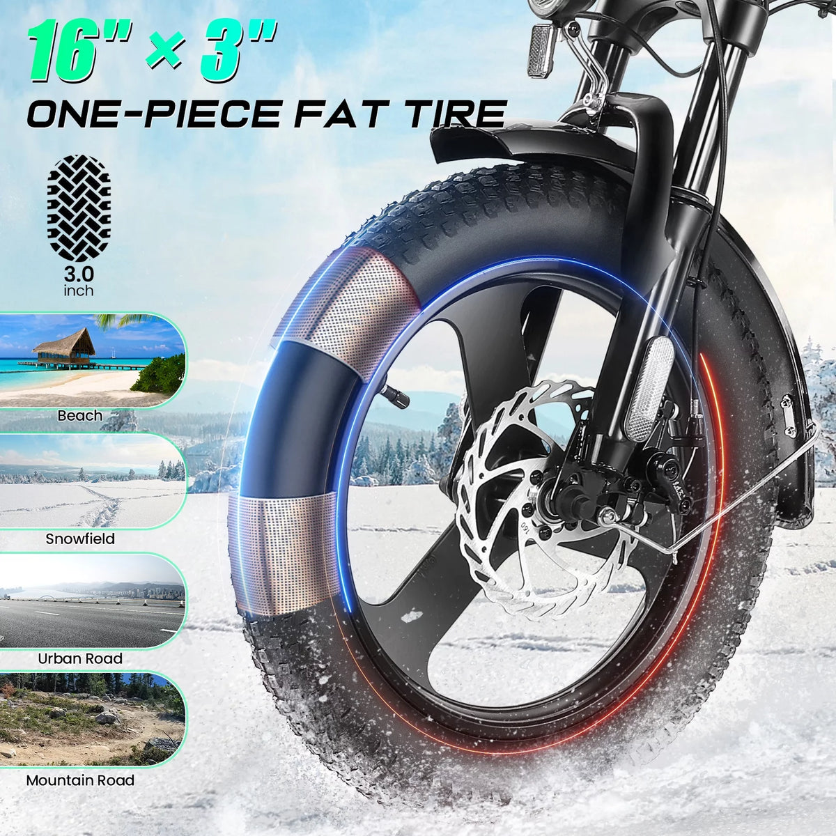 Foldable 350W Electric Bike with 48V Battery B427