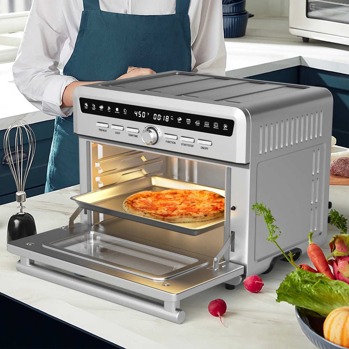26.4 QT 10-in-1 Air Fryer Toaster Oven 1800W U35704