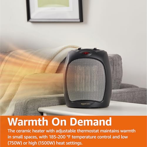 Ceramic Space Heater Portable 1500W Black I859