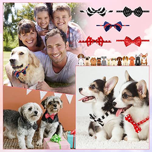Adjustable Dog Bow Ties Set 70 Pieces N528