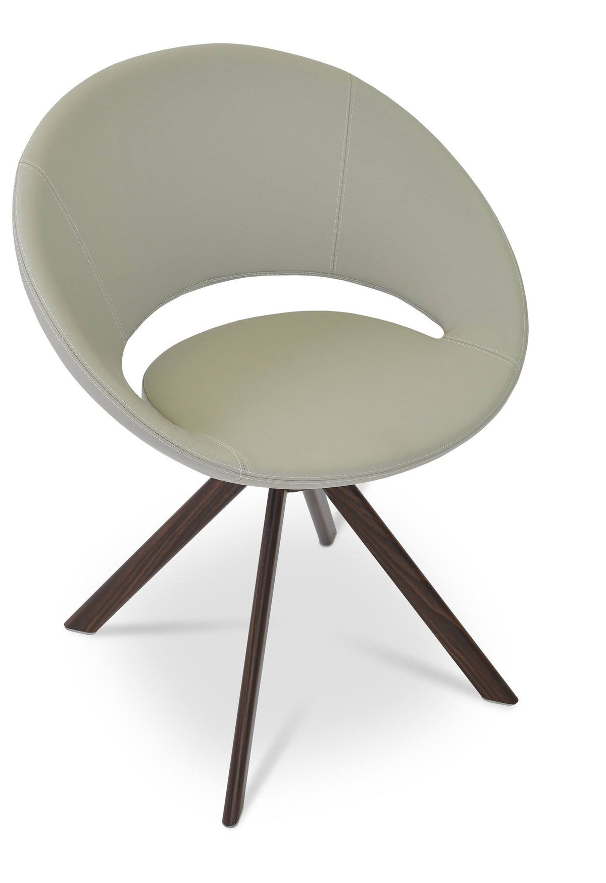 Beige Wool Upholstery Natural Leg R89738