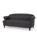 Charcoal Tufted 3 Seater Fabric Sofa H89805