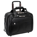 Black Leather Detachable Wheeled Laptop K3729